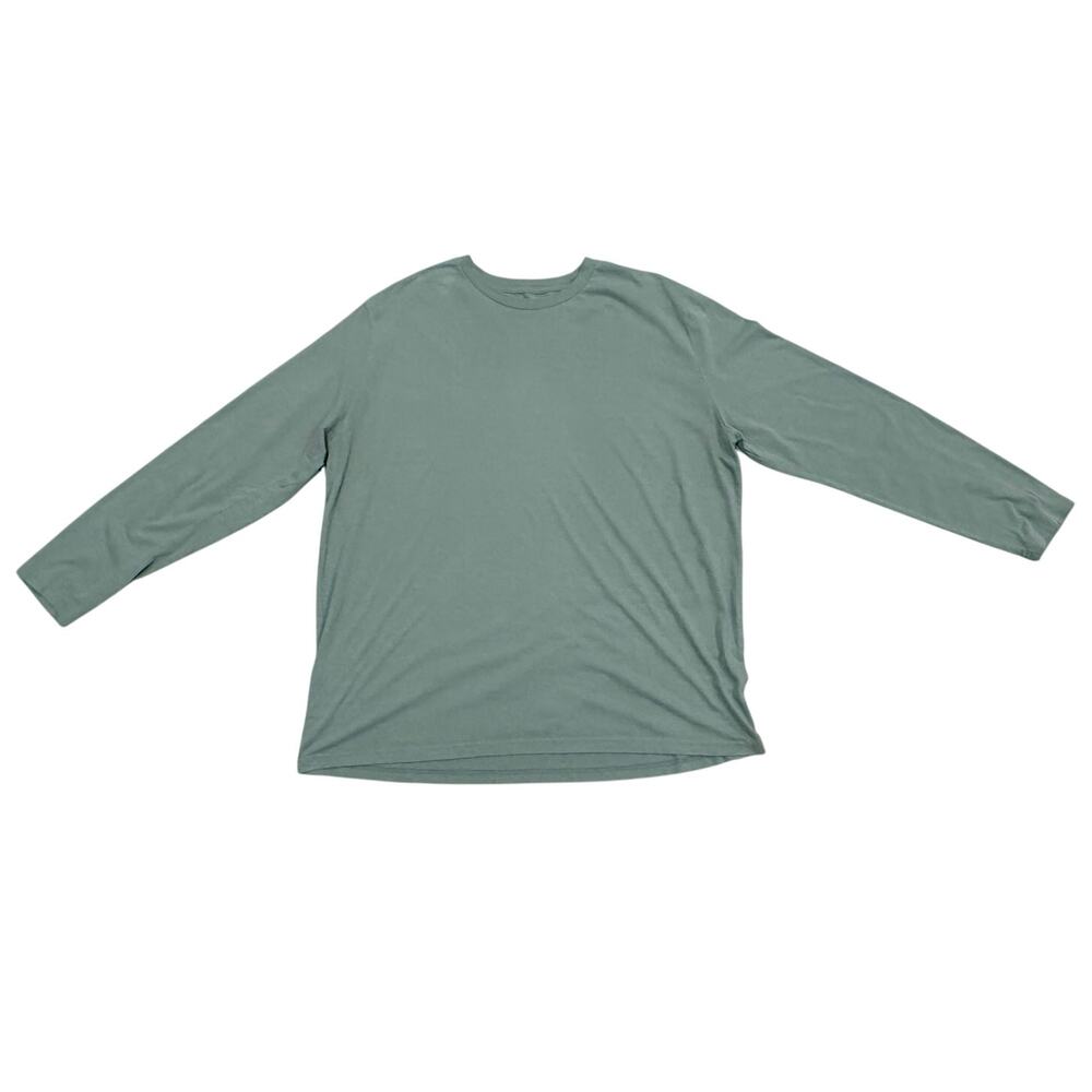 Fresh Clean Tees Mens 3XL Long Sleeve Crewneck T-Shirt Sage Olive Green